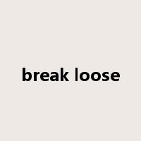 break loose是什么意思