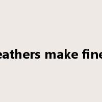 fine feathers make fine birds是什么意思