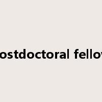 postdoctoral fellow是什么意思