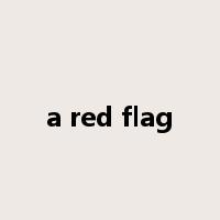 a red flag是什么意思