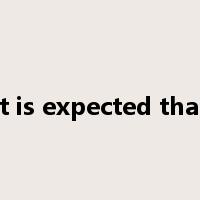 it is expected that是什么意思