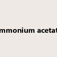 ammonium acetate是什么意思