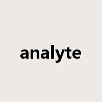analyte是什么意思