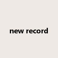 new record是什么意思