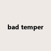 bad temper是什么意思