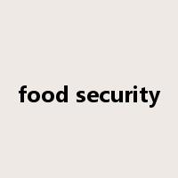 food security是什么意思