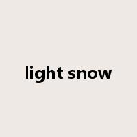 light snow是什么意思