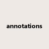 annotations是什么意思