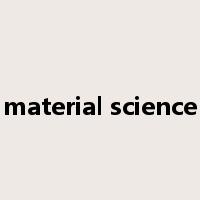material science是什么意思