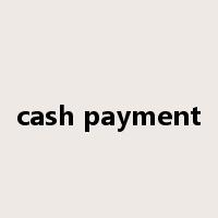cash payment是什么意思