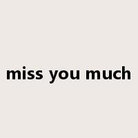 miss you much是什么意思
