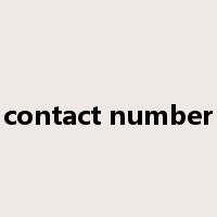 contact number是什么意思
