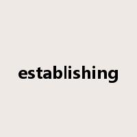 establishing是什么意思