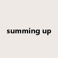summing up是什么意思