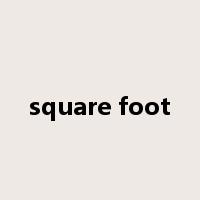 square foot是什么意思