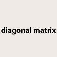 diagonal matrix是什么意思