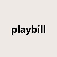 playbill是什么意思
