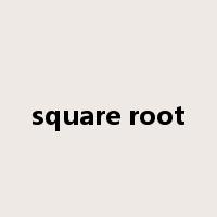 square root是什么意思