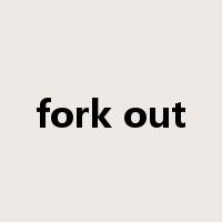 fork out是什么意思