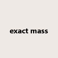 exact mass是什么意思