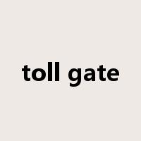 toll gate是什么意思