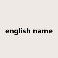 english name是什么意思