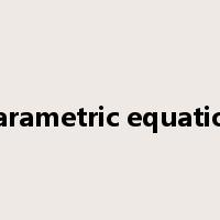 parametric equation是什么意思