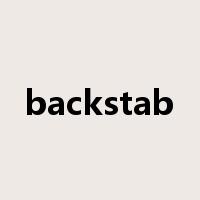 backstab是什么意思