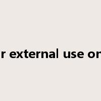 for external use only是什么意思