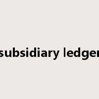 subsidiary ledger是什么意思
