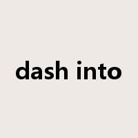 dash into是什么意思