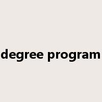 degree program是什么意思