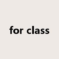 for class是什么意思