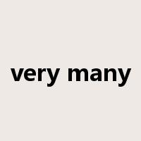 very many是什么意思