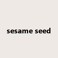 sesame seed是什么意思