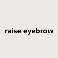 raise eyebrow是什么意思