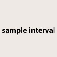sample interval是什么意思