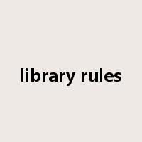 library rules是什么意思