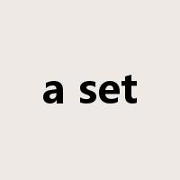 a set是什么意思