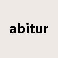abitur是什么意思