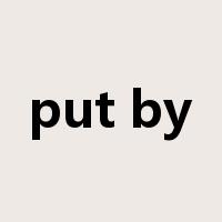 put by是什么意思