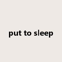 put to sleep是什么意思