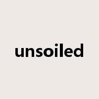 unsoiled是什么意思