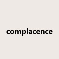complacence是什么意思