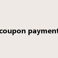 coupon payment是什么意思