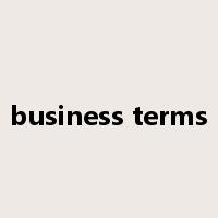 business terms是什么意思