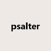 psalter是什么意思