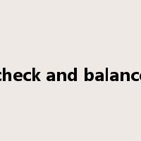 check and balance是什么意思