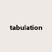 tabulation是什么意思