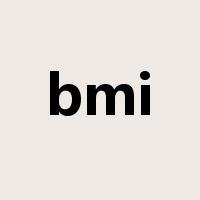 bmi是什么意思